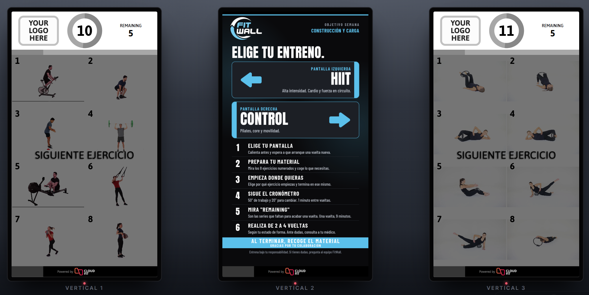 FitWall — Transición al siguiente ejercicio
